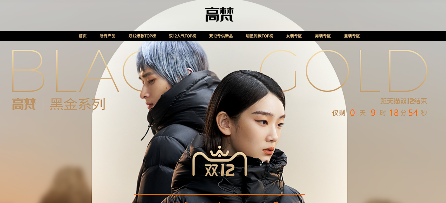 电商羽绒第一品牌—高梵(图1)